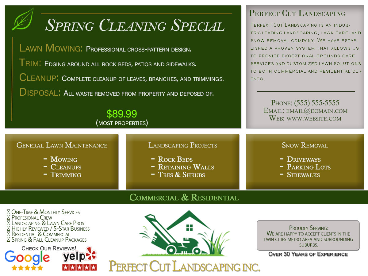 Lawn care and landscapping ad design template