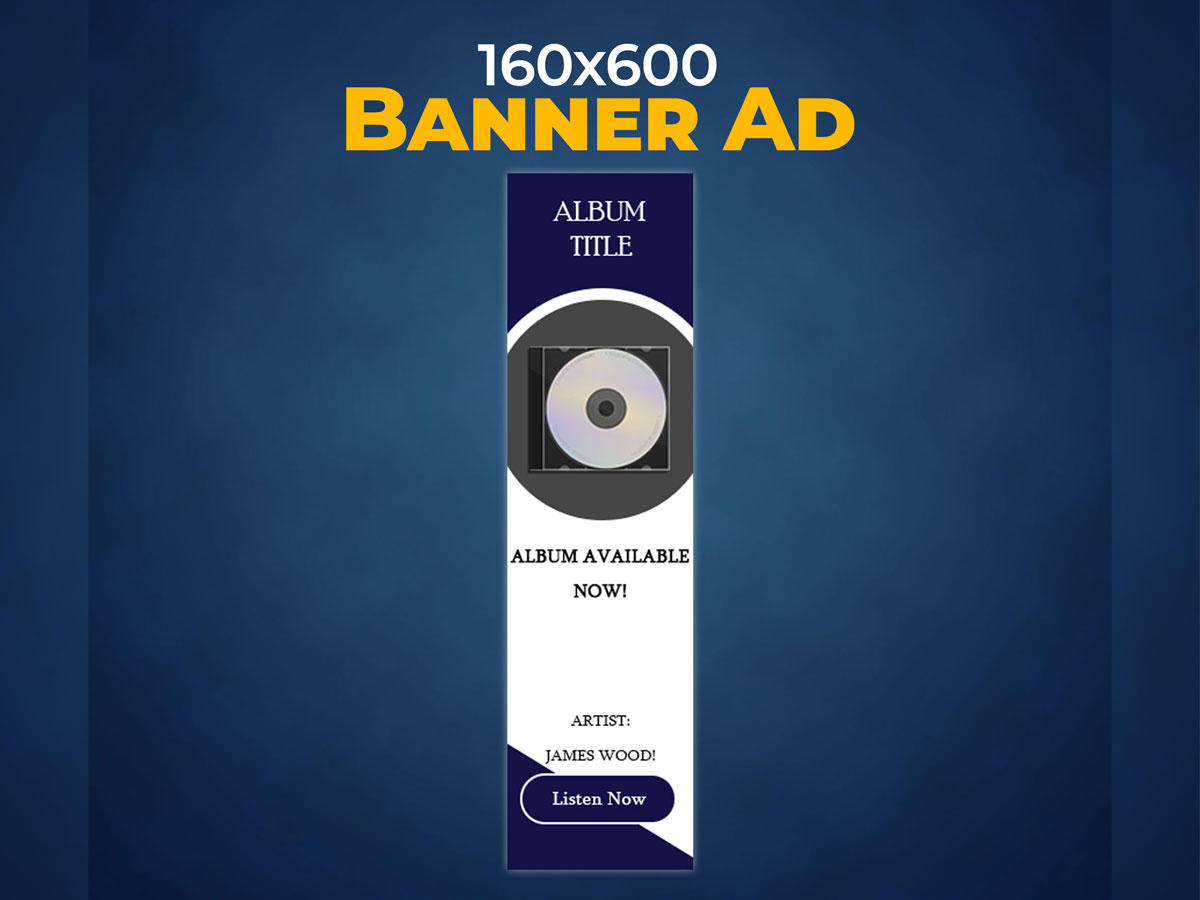 banner ad template 160x600