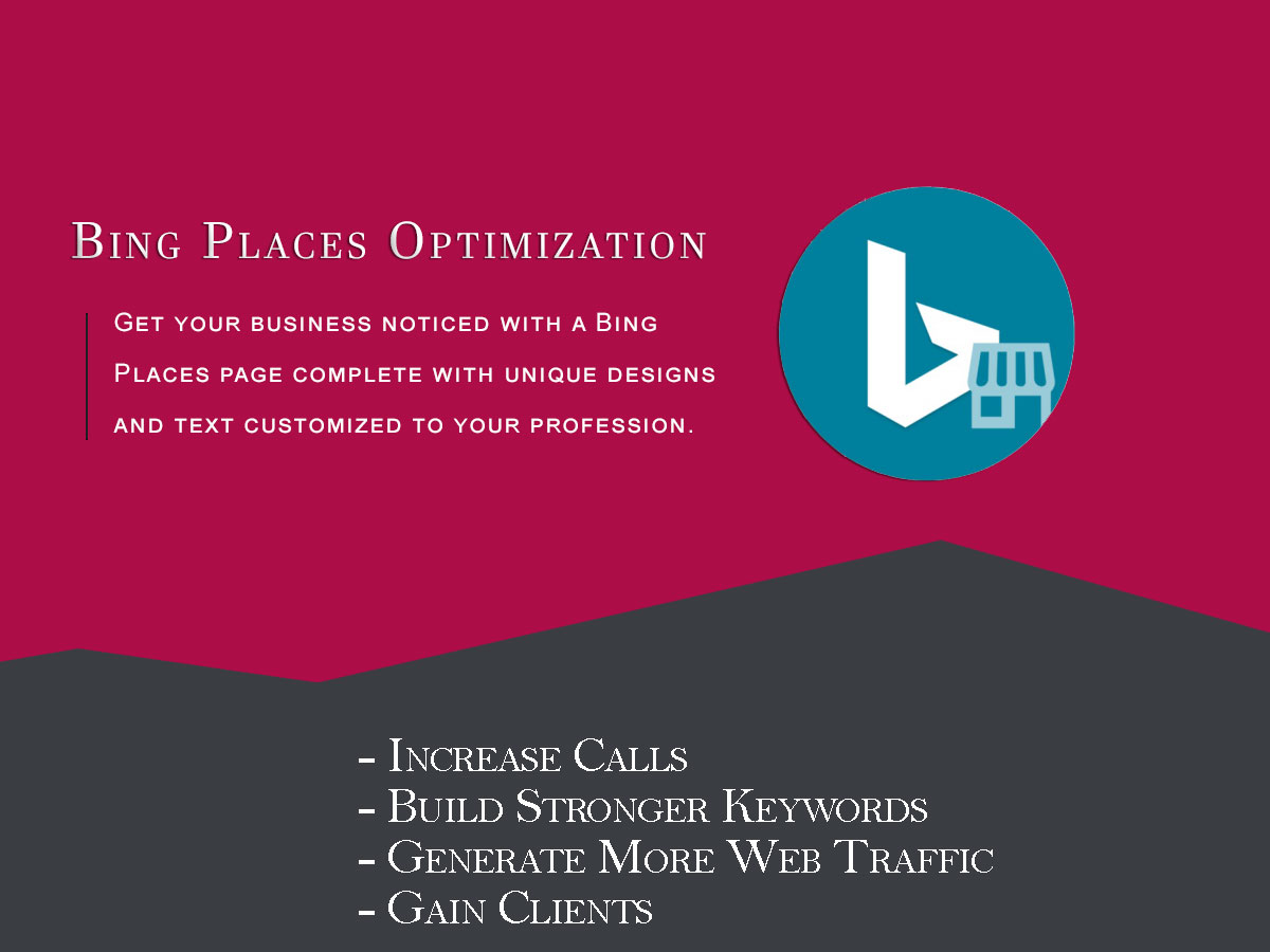 Bing Places optimization advertisement
